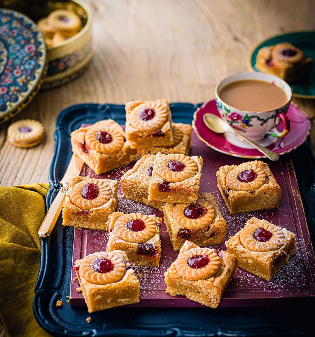 Jammie Dodger blondies  