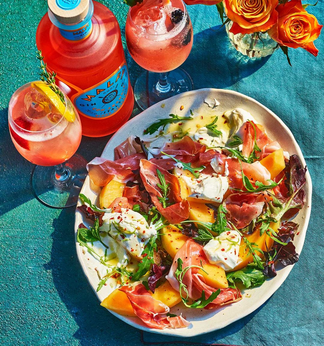 Sponsored: zingy melon, prosciutto and whipped ricotta salad