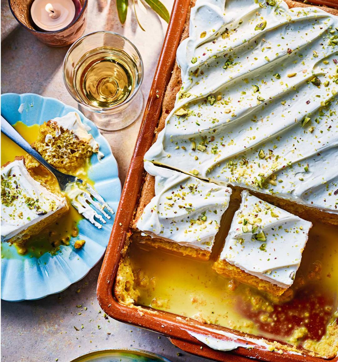 Saffron and honey tres leches