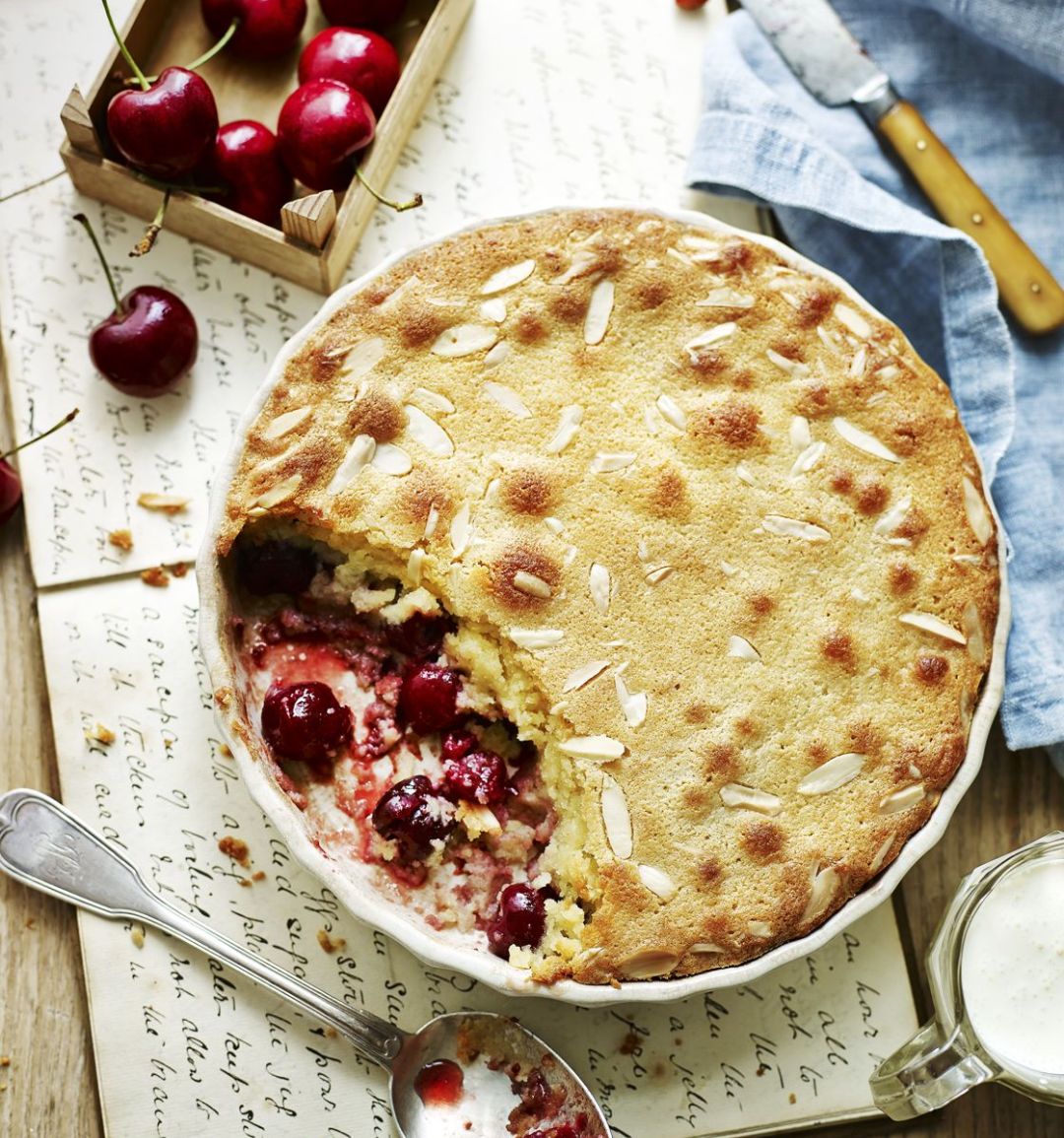 Cherry Bakewell pudding