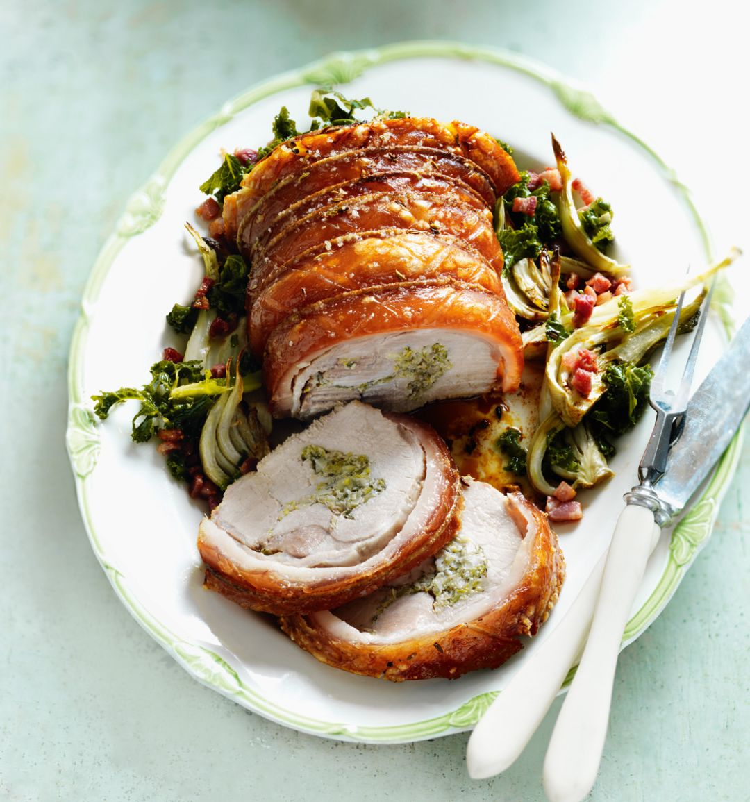 Italian stuffed roast pork