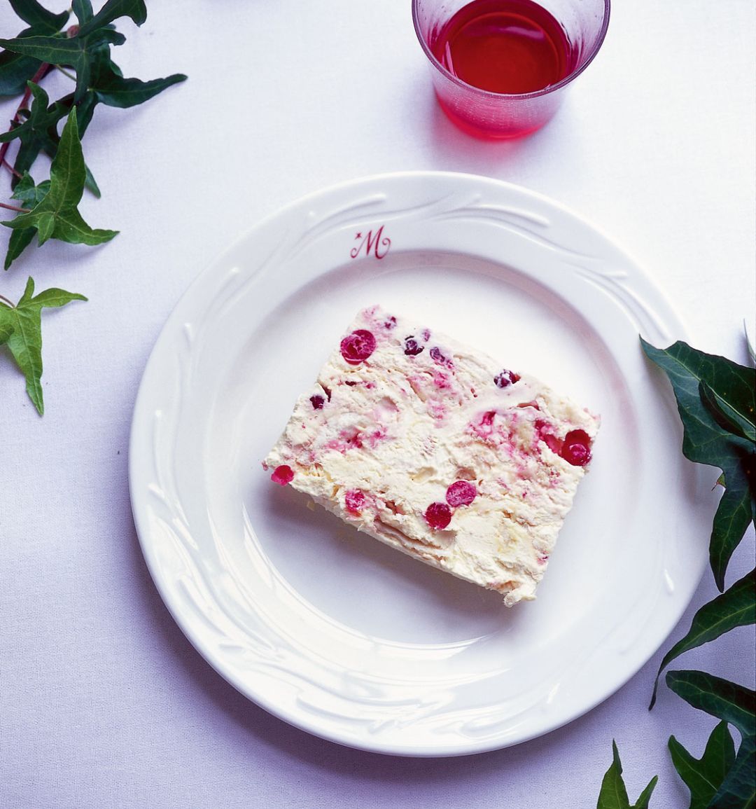 Cranberry meringue parfait