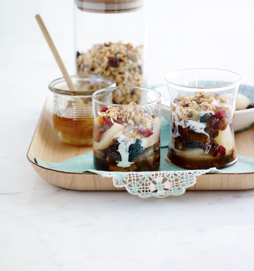 Dried fruit compote with pears