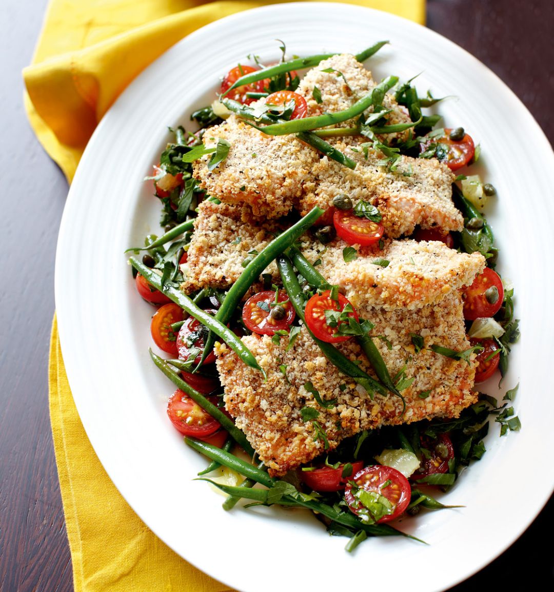 Crispy salt and pepper salmon