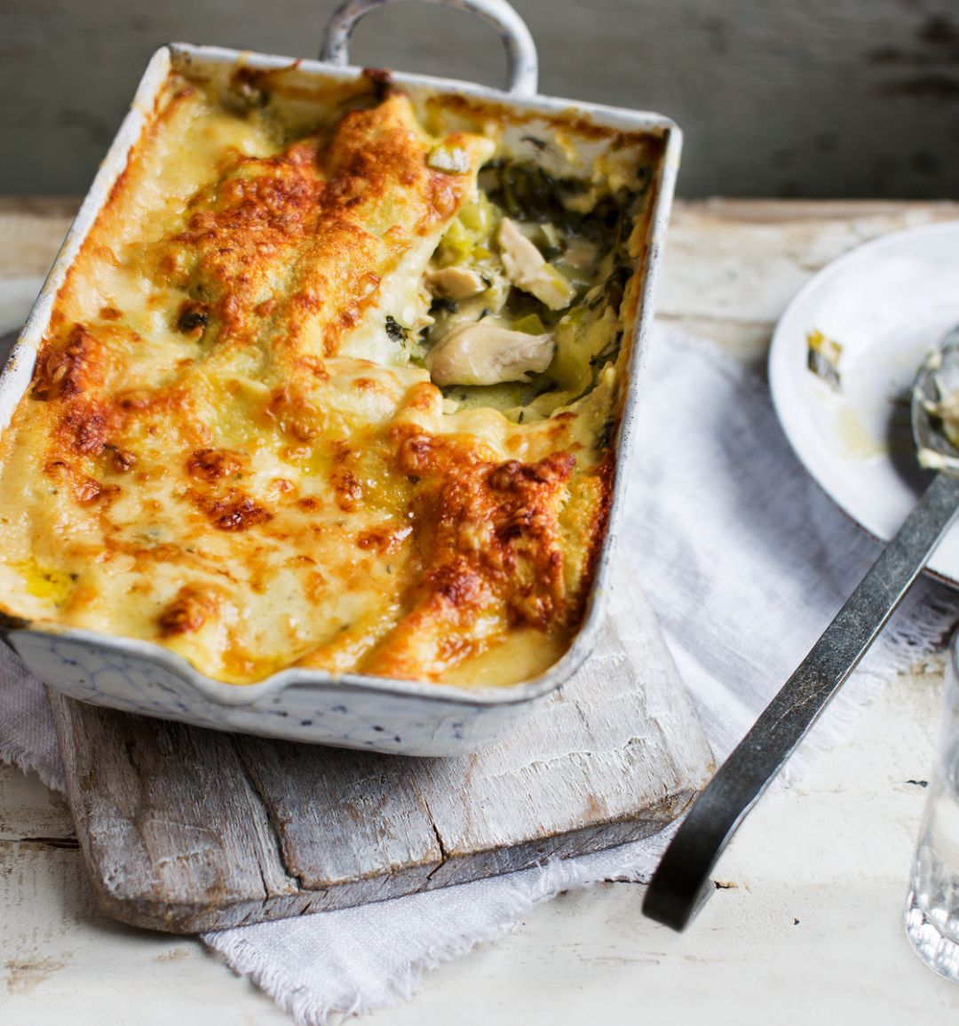 Chicken and watercress lasagne