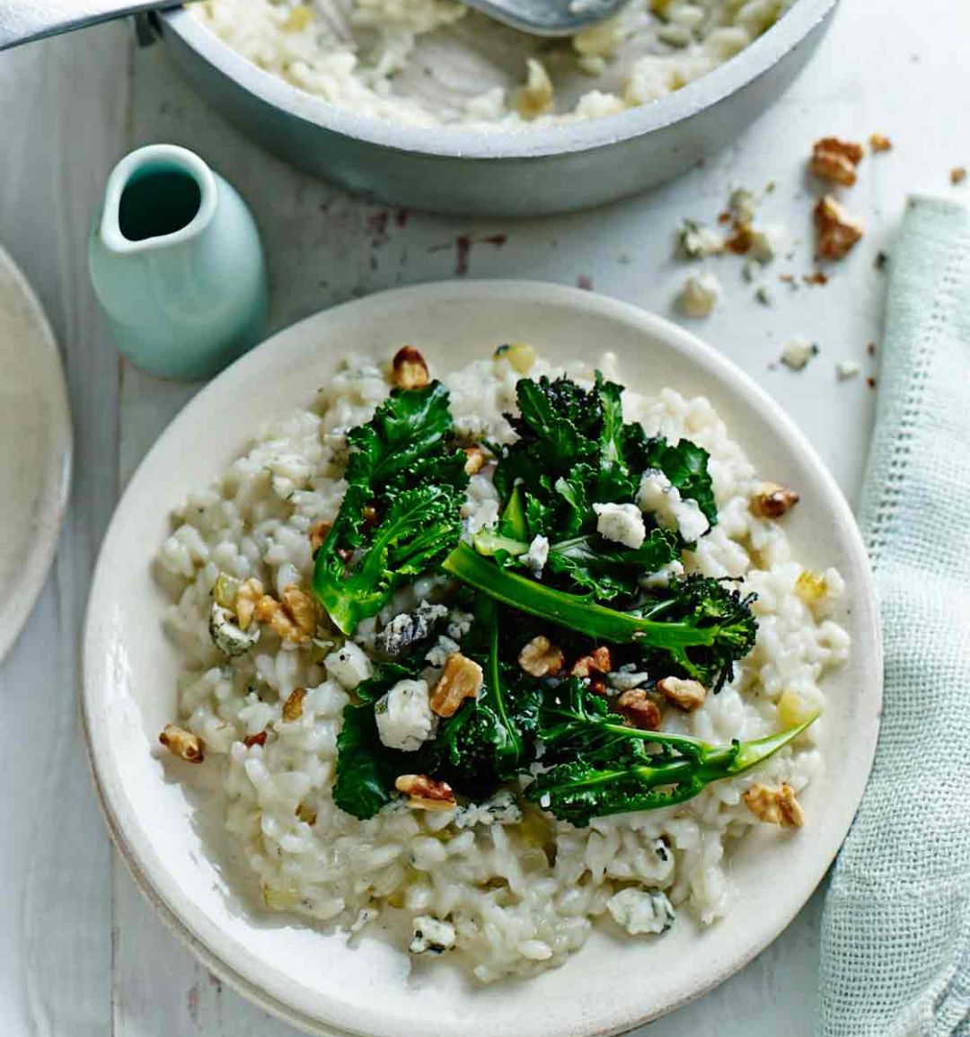 Gorgonzola and broccoli risotto
