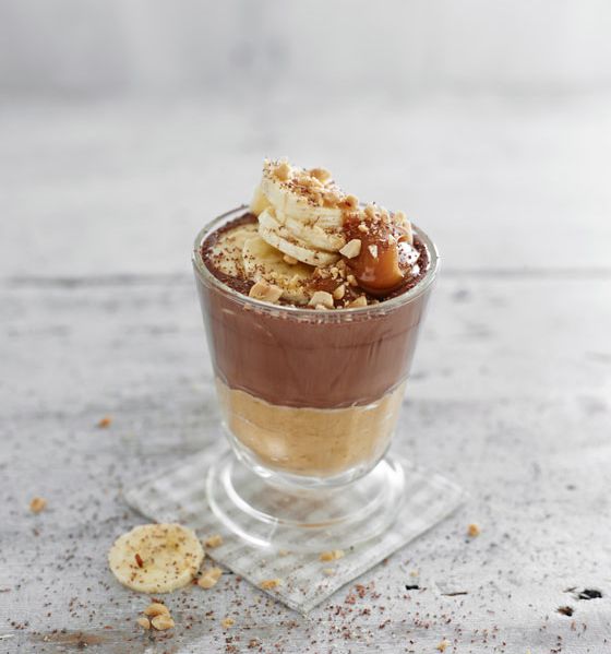 Banana and peanut butter chocolate cups