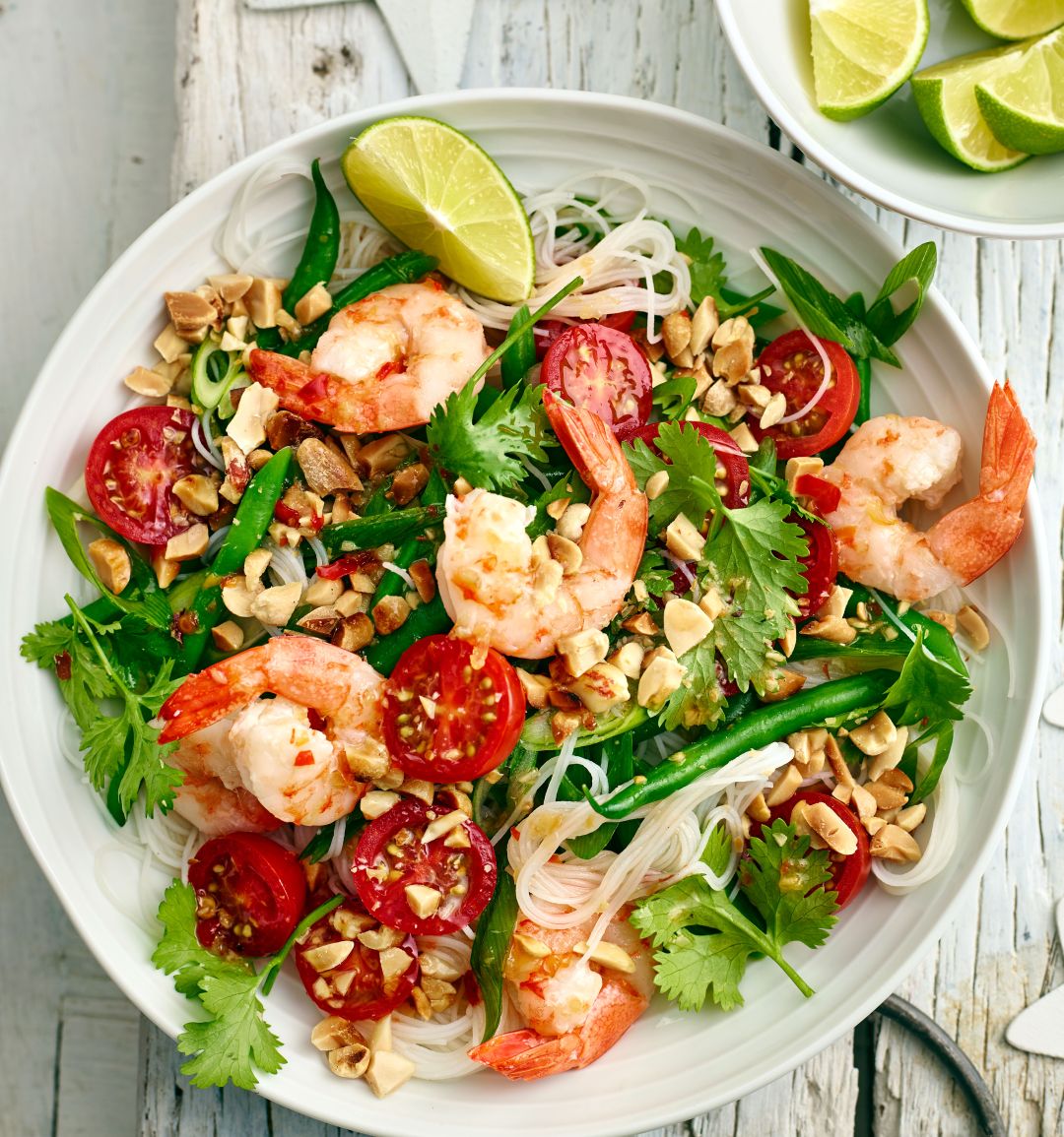Thai prawn rice noodle salad