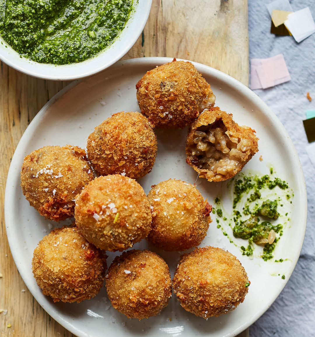 Porcini mushroom arancini