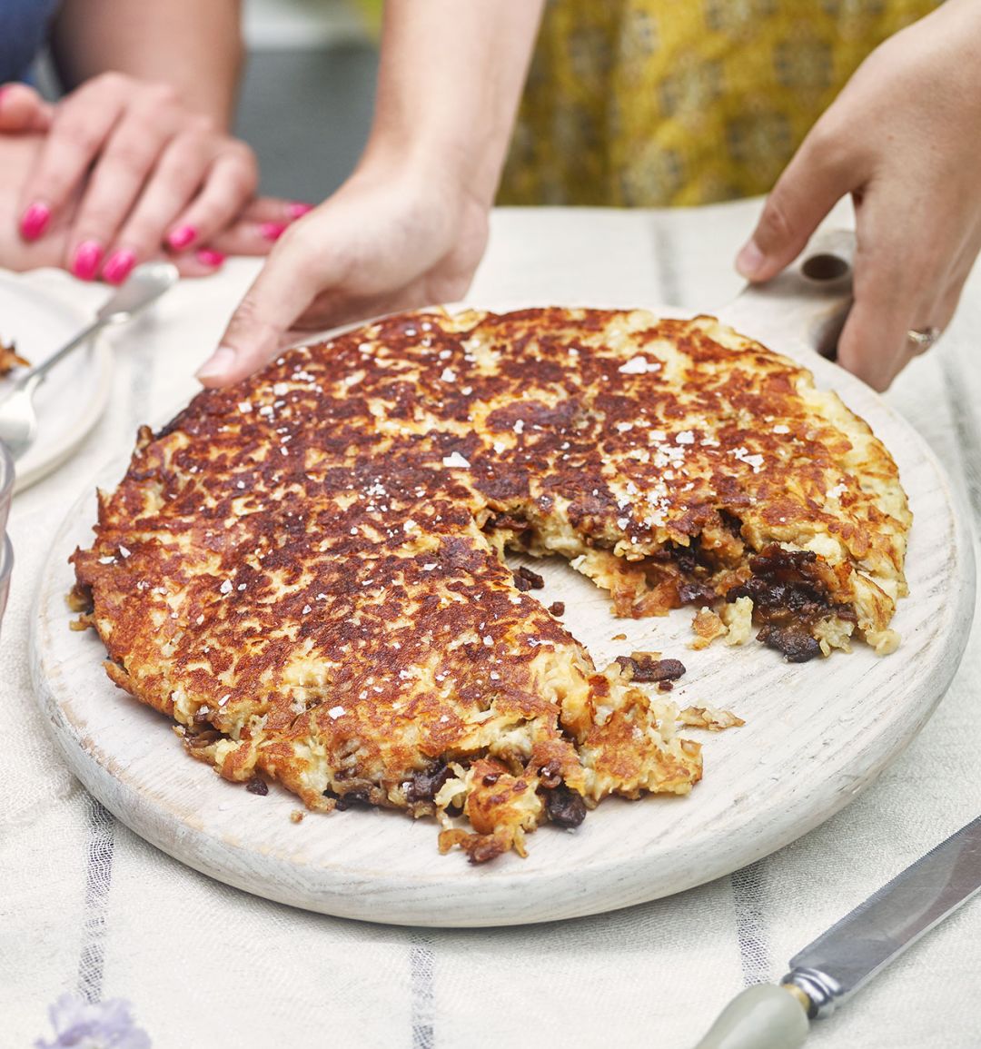 Giant sharing bacon jam rosti