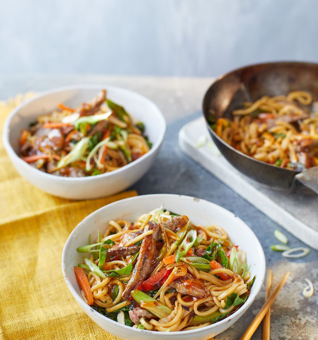 Ginger beef noodles