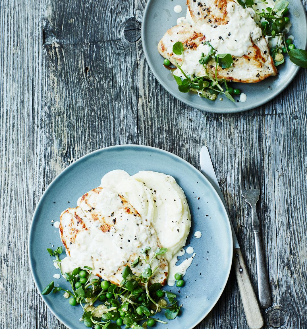 Creamy Boursin chicken with mash