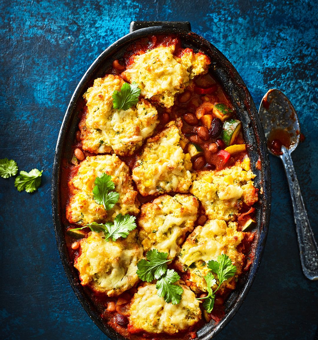 Chilli bean cornbread cobbler