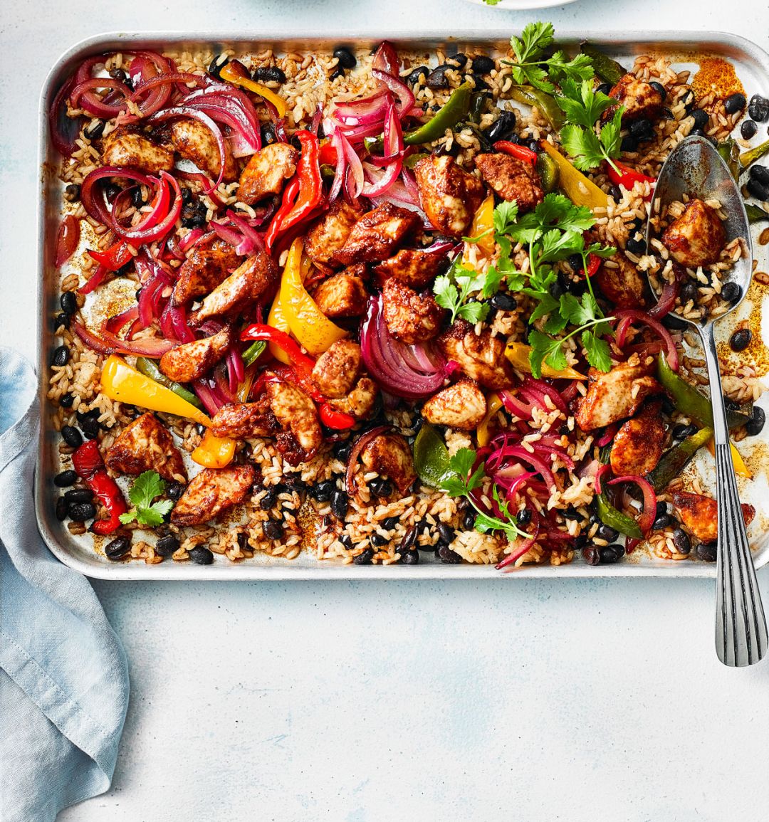 Fajita chicken traybake