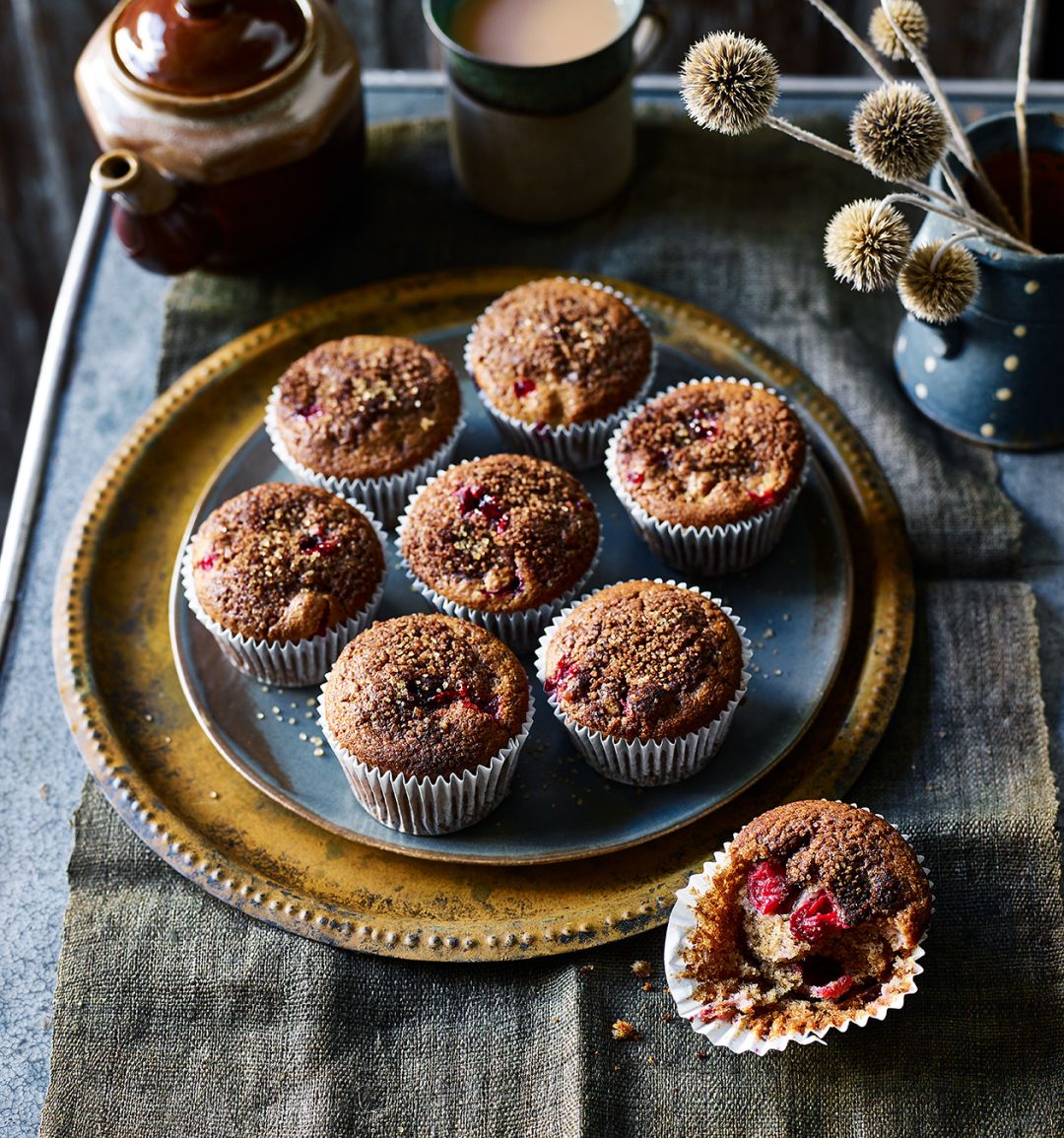 Cranberry, cinnamon and orange muffins
