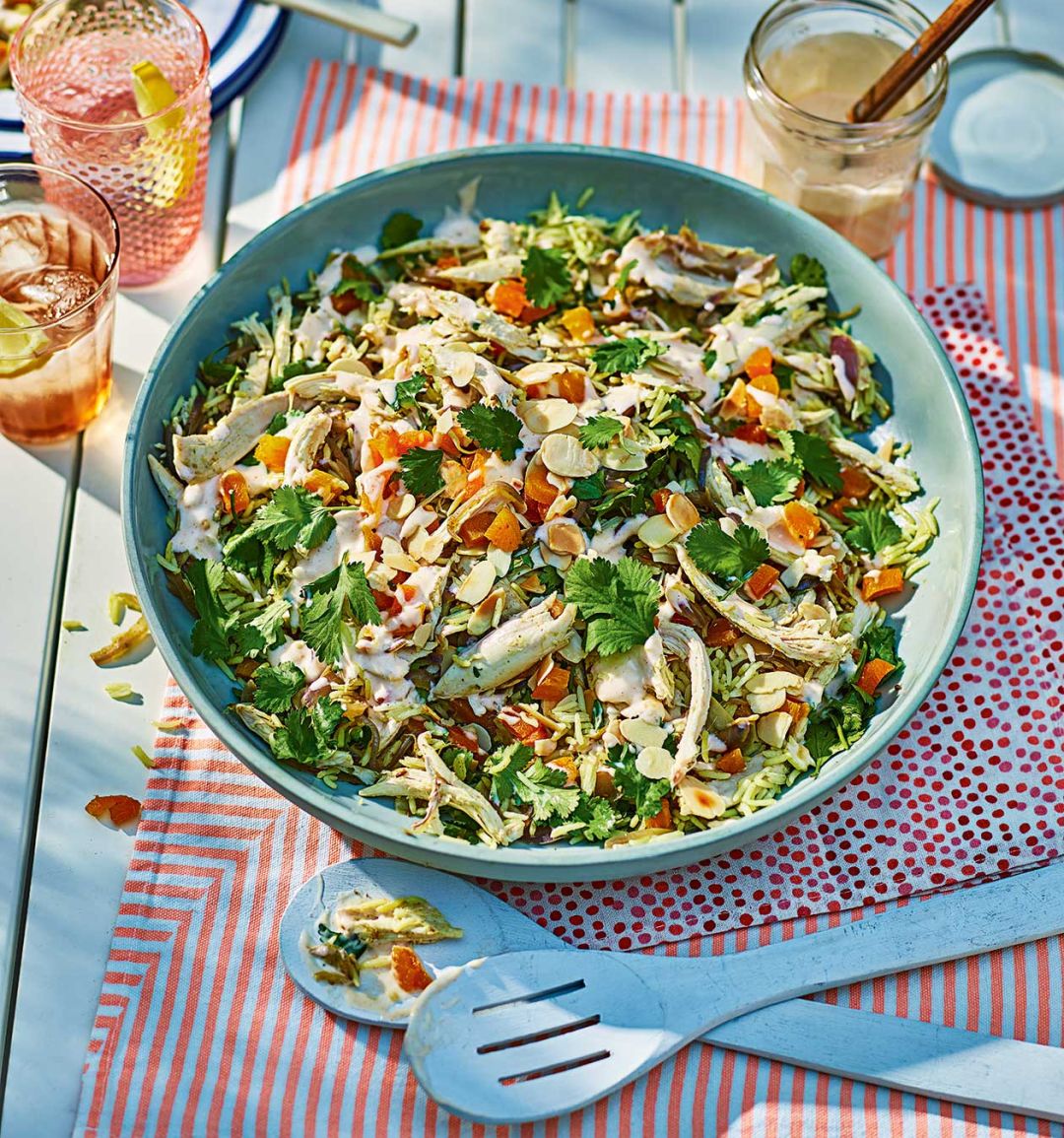 Coronation chicken pilaf salad