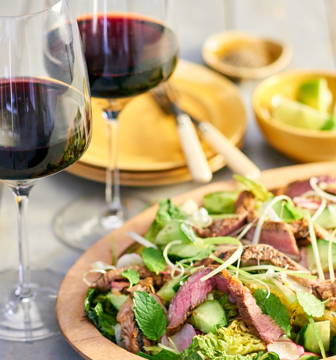 Sponsored: Sriracha steak and chargrilled Little Gem salad