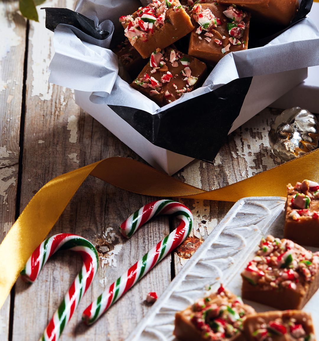 Candy cane fudge from Billington's 