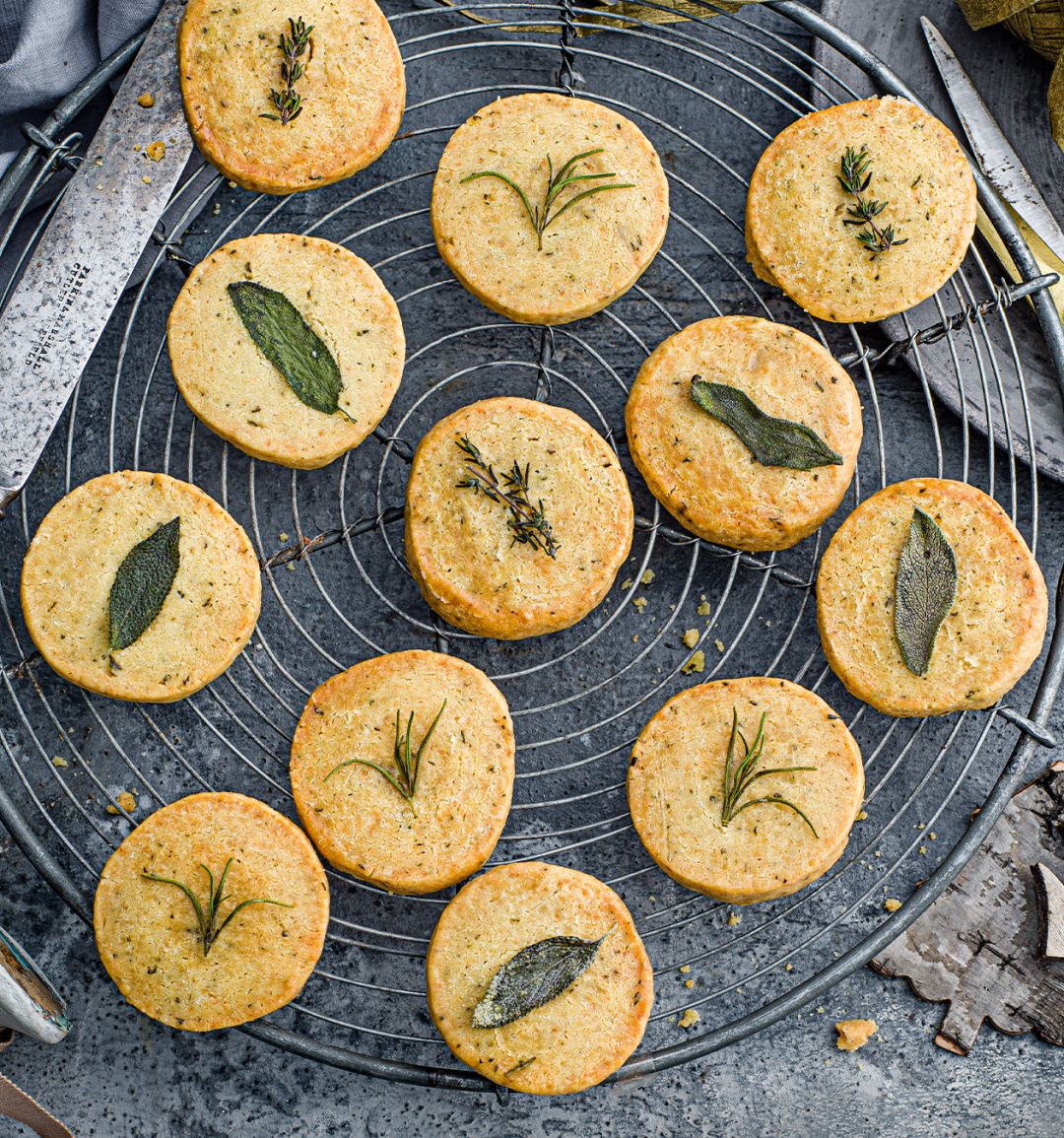 Herb and Parmesan shortbread