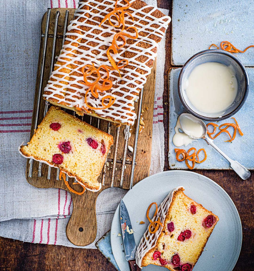 Cranberry and clementine loaf cake