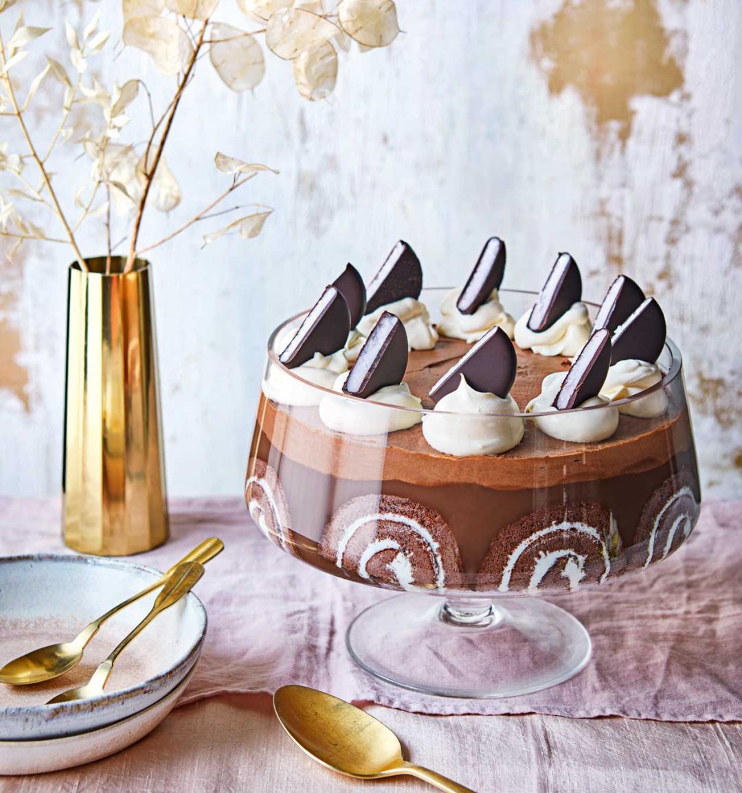 Mint chocolate trifle