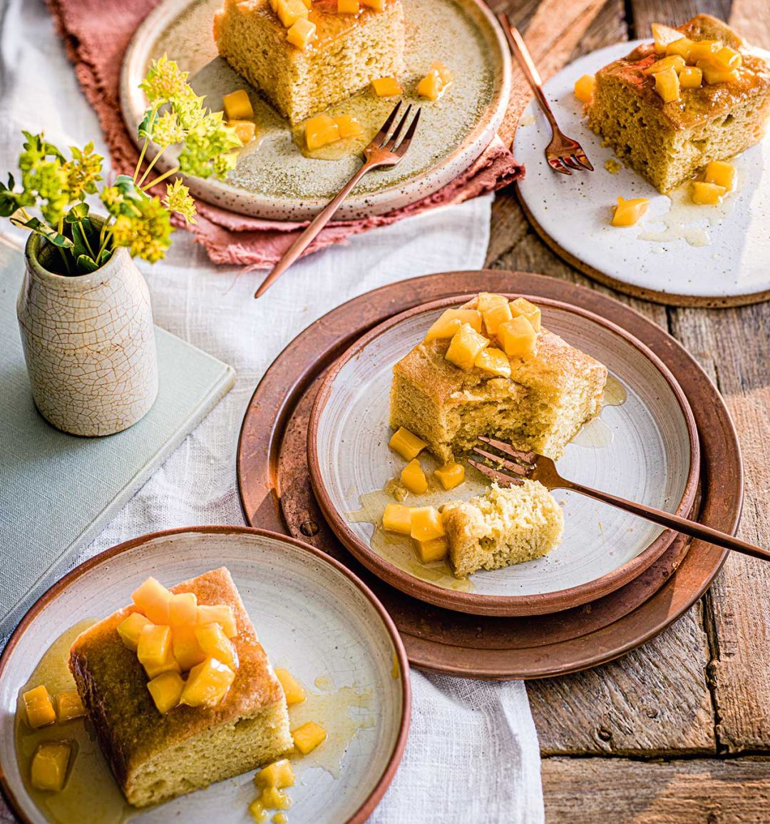 Mango and avocado cake