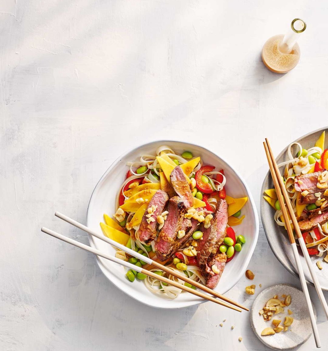 Beef, mango and cashew noodles