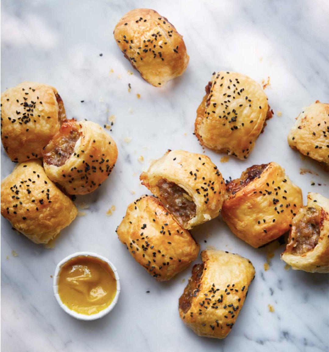 Sponsored: California medjool date and Stilton sausage rolls 