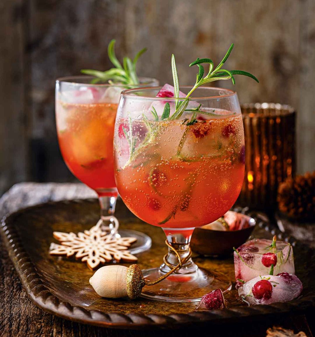 Cranberry and orange spritz