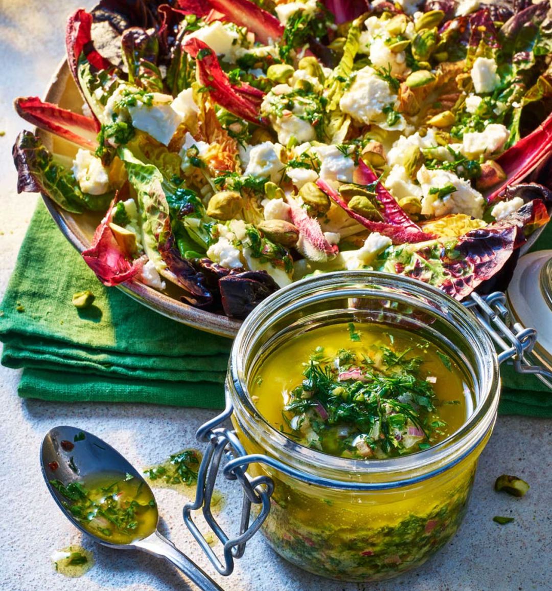 Sponsored: Chicory & feta salad with herby vinaigrette