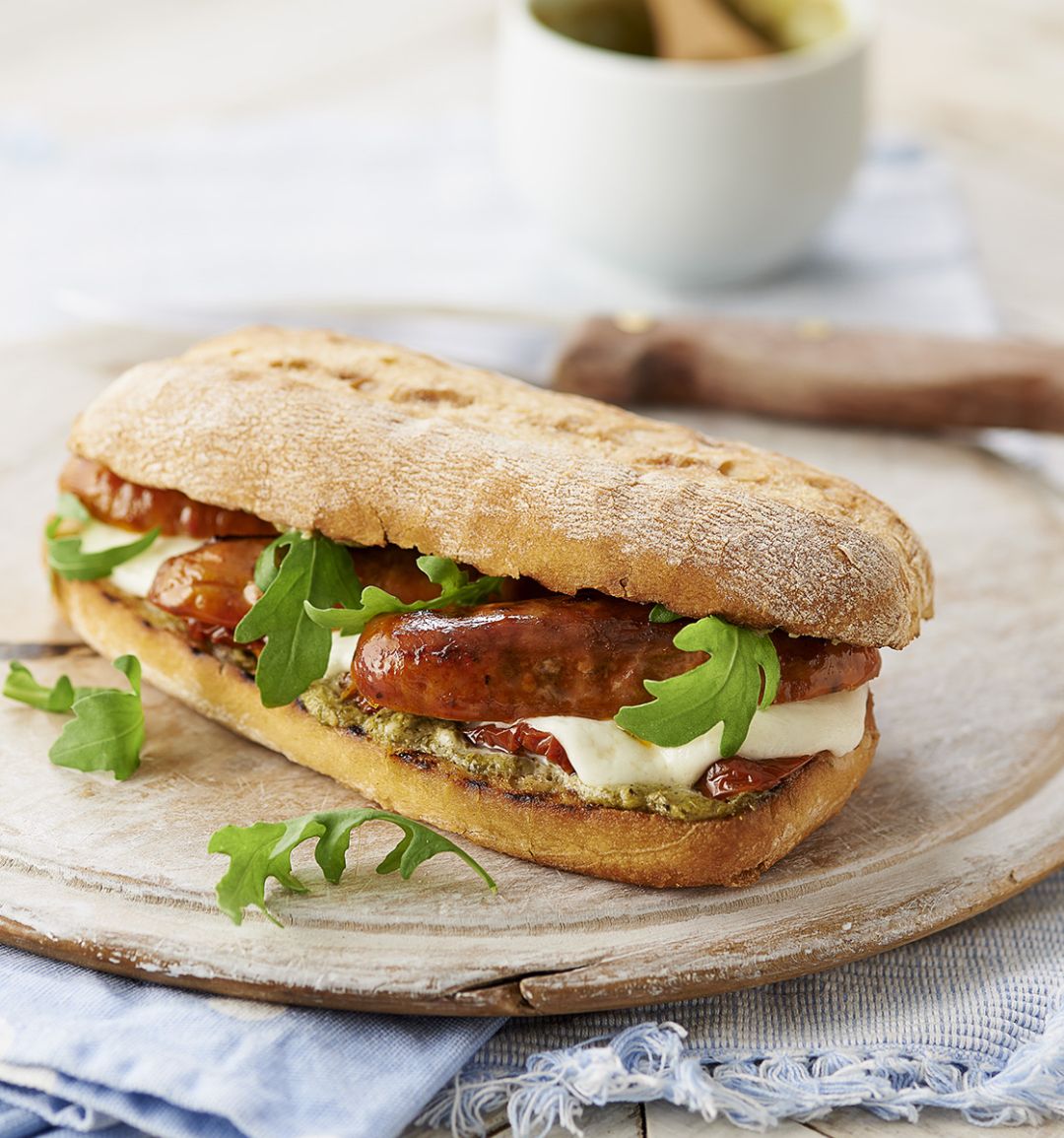Italian-style sausage sandwich