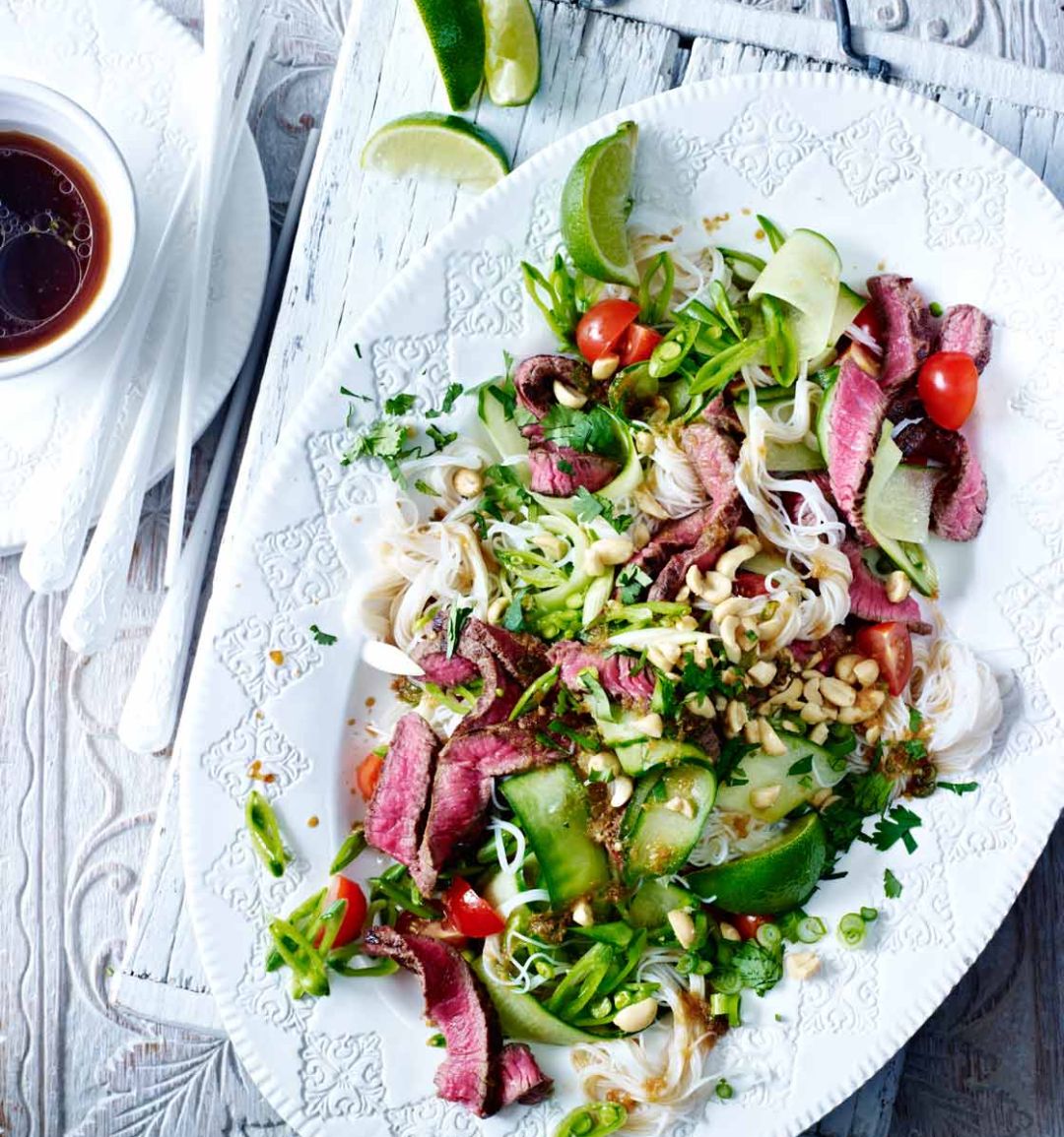 Thai-style beef noodles