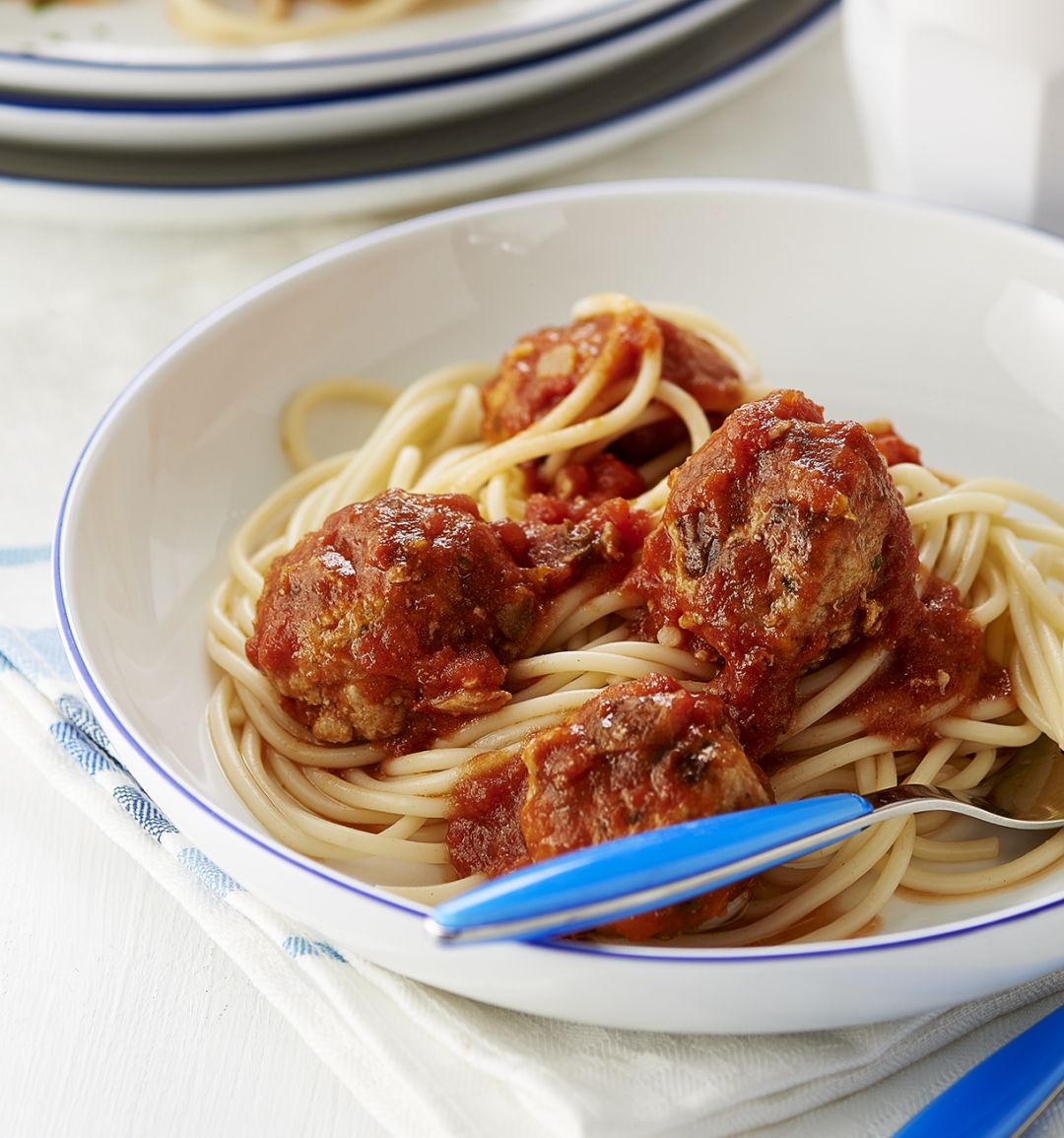Pork meatballs in a rich tomato sauce