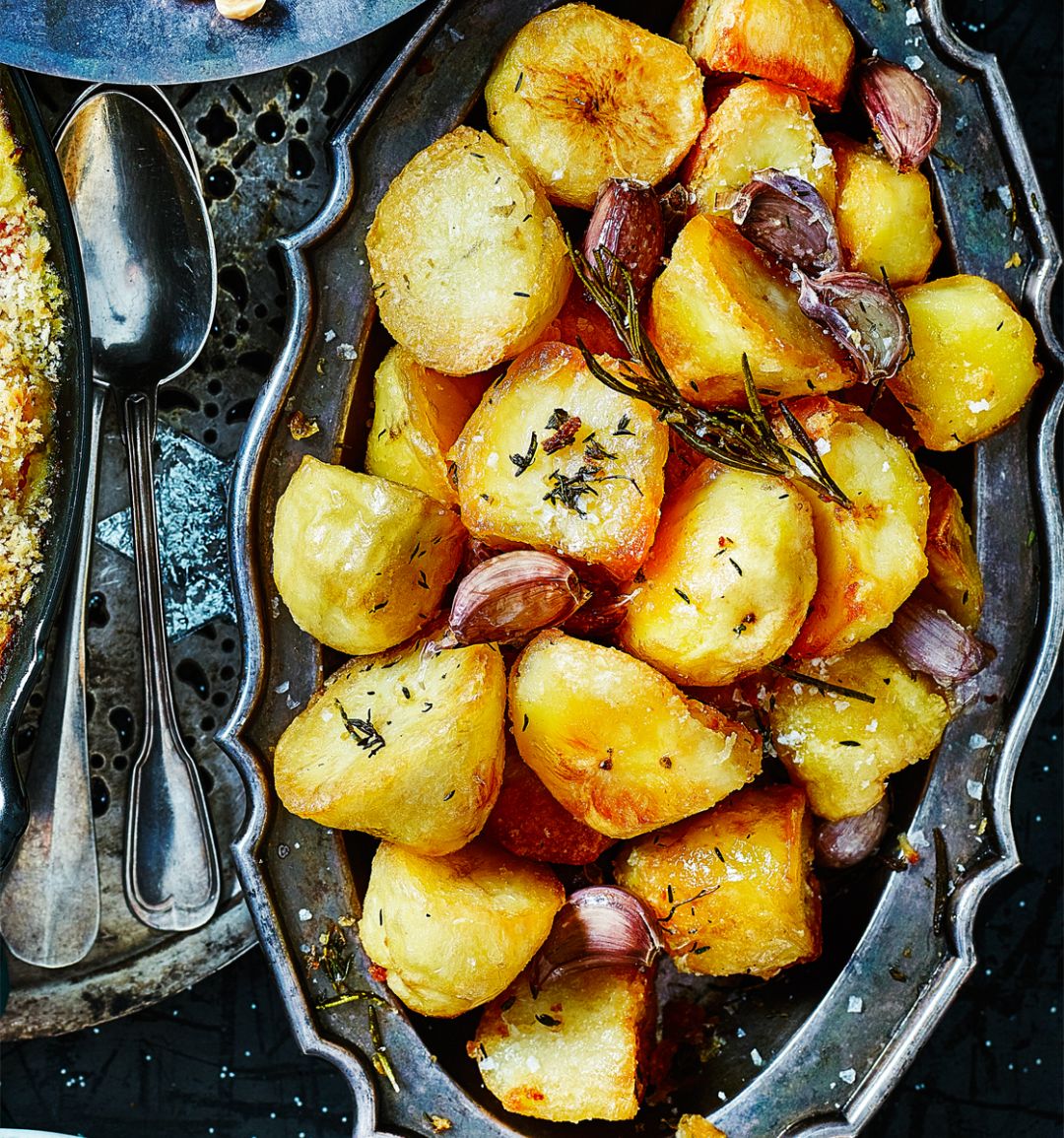 Garlic and herb roast potatoes