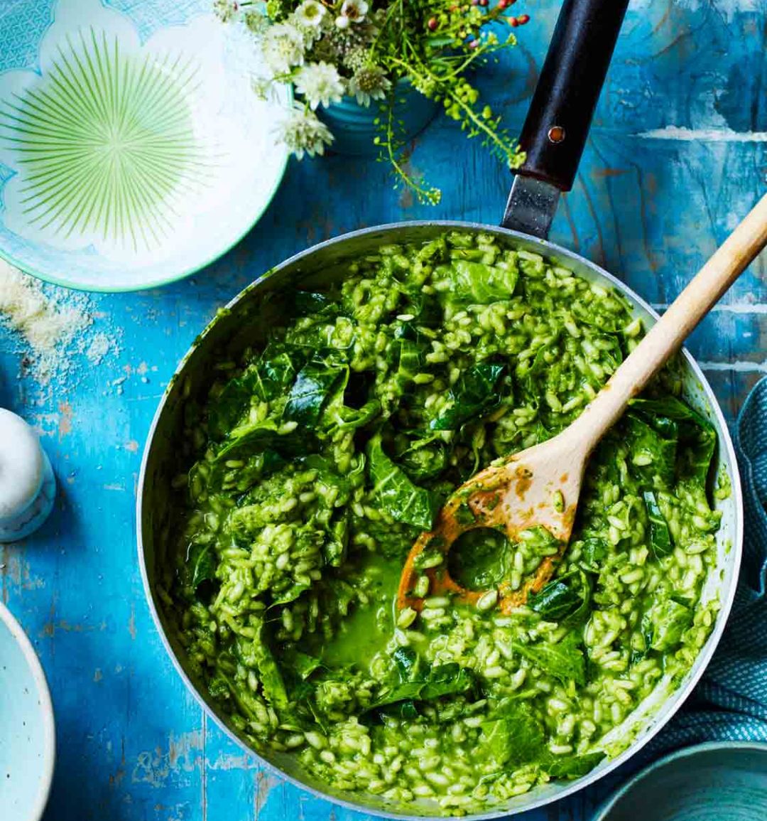 Green veg risotto