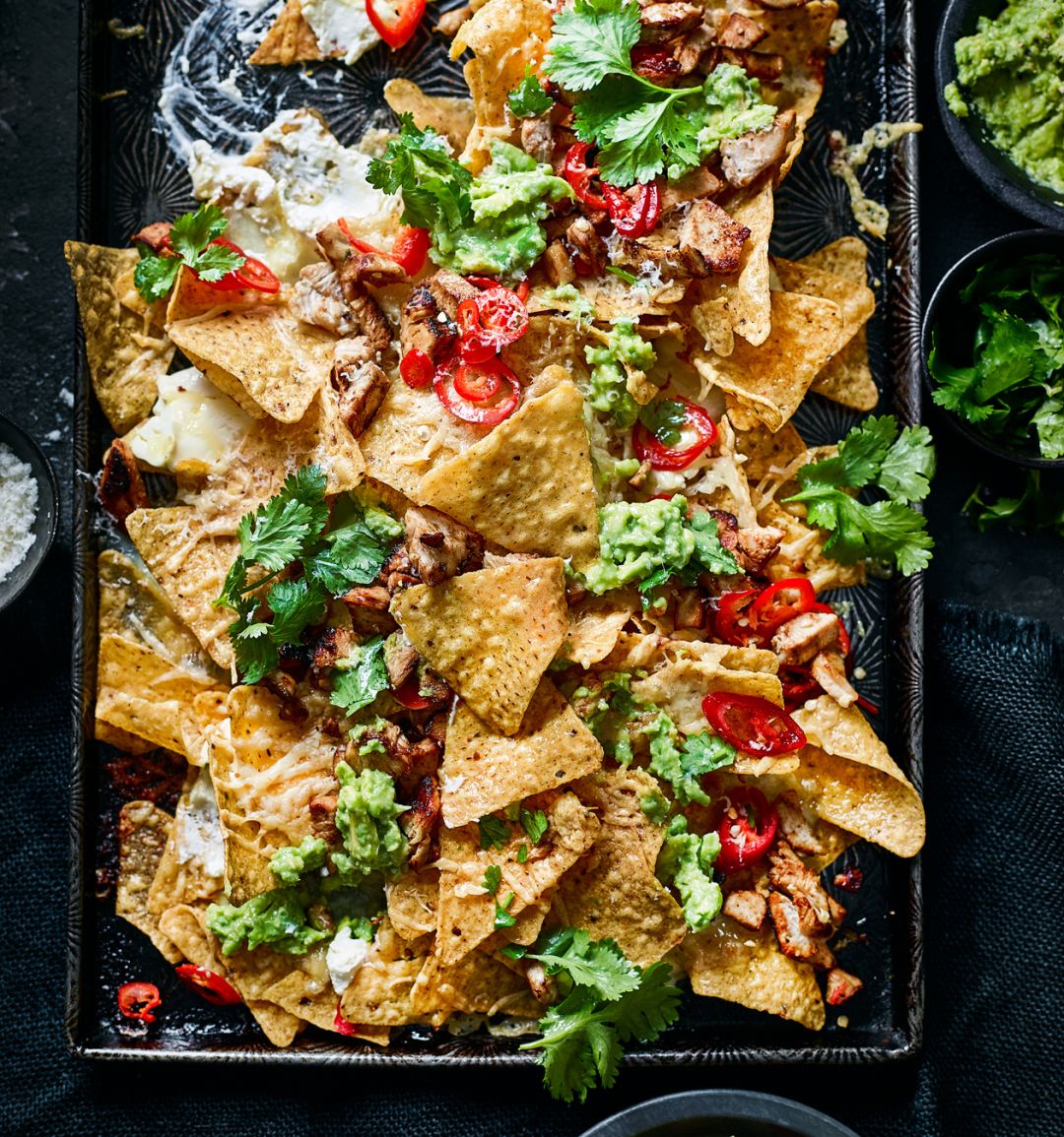 Sweet chilli chicken nachos