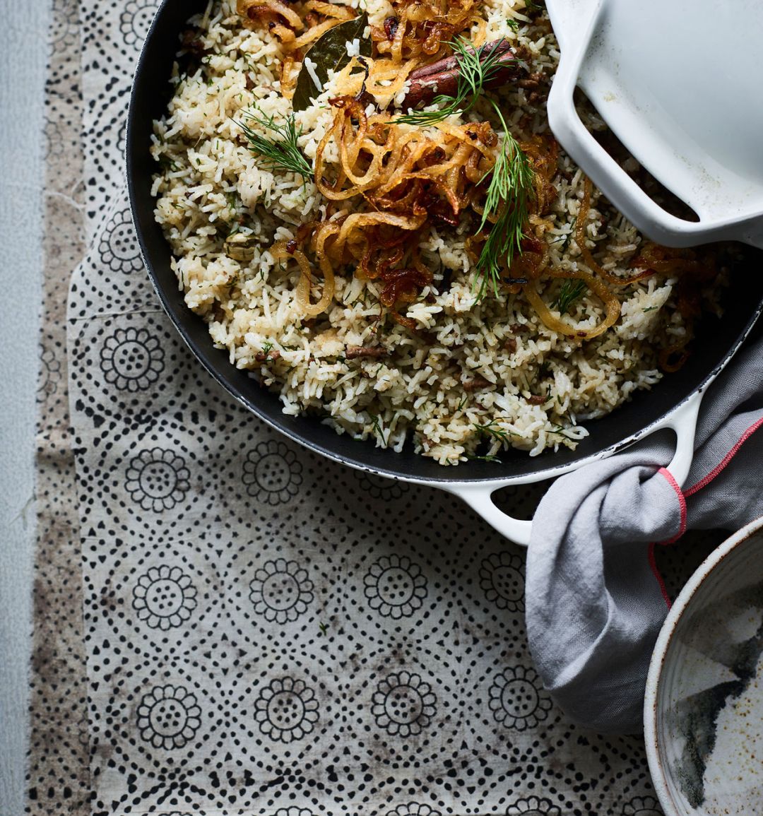 Keema and dill pulao
