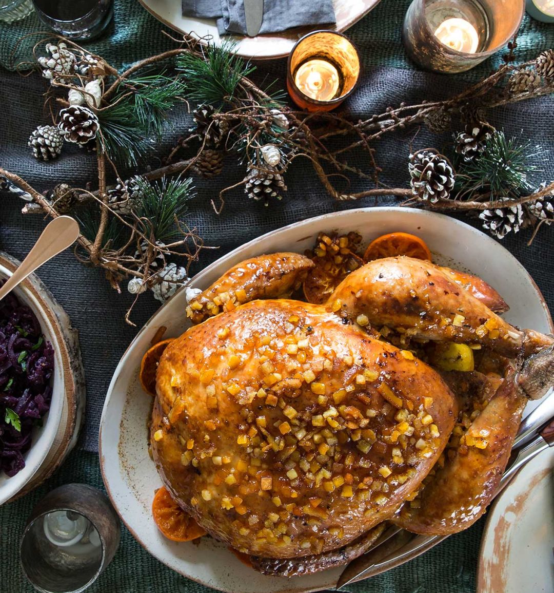 Sticky citrus and spice turkey