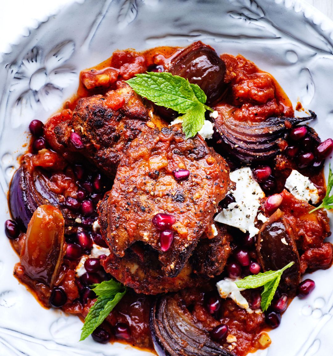 Moroccan chicken with feta