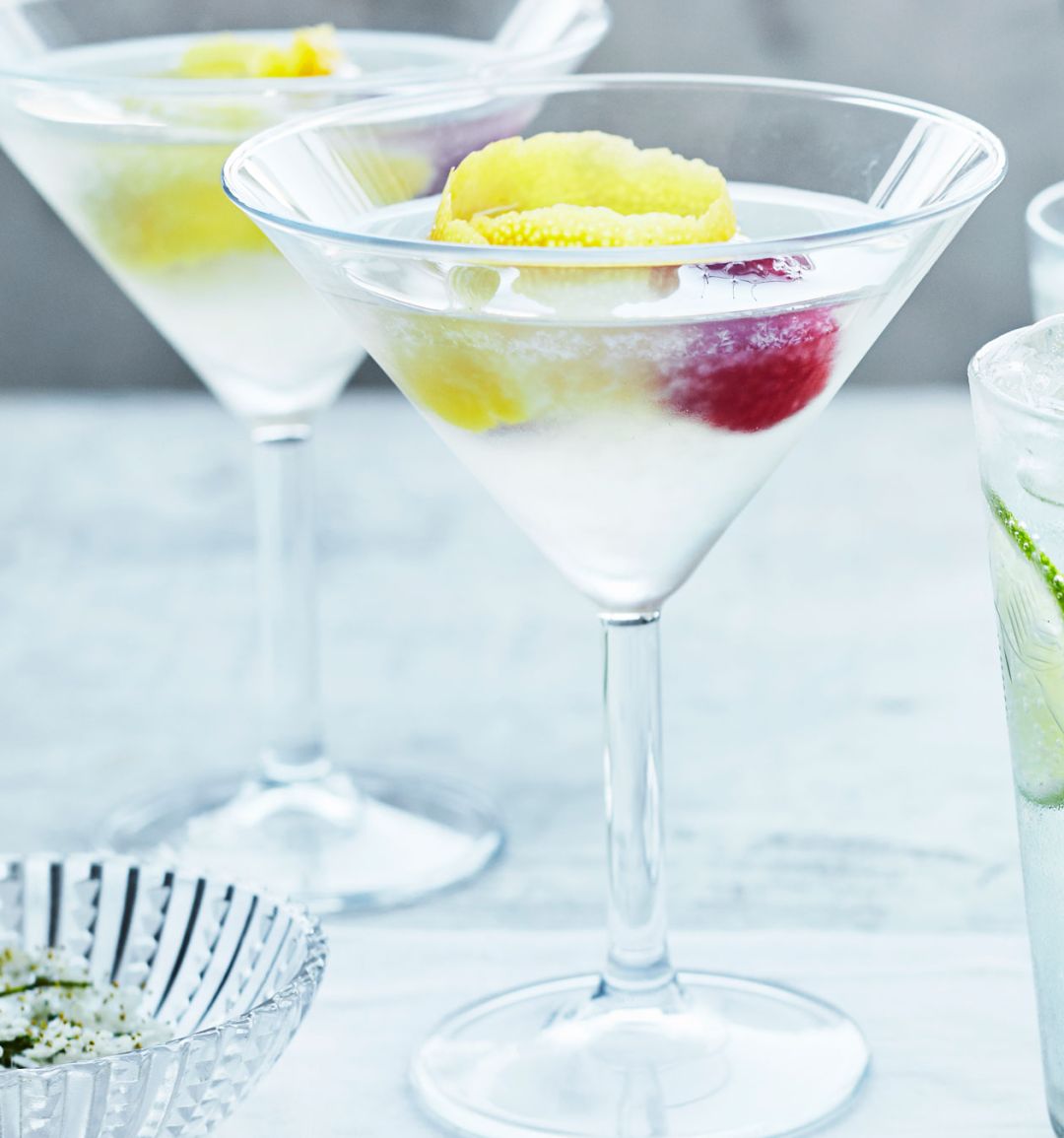 Vodka, elderflower and lemon martini