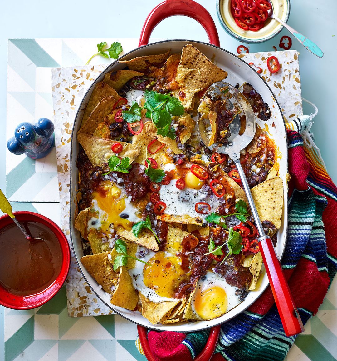 Chilaquiles - breakfast nachos