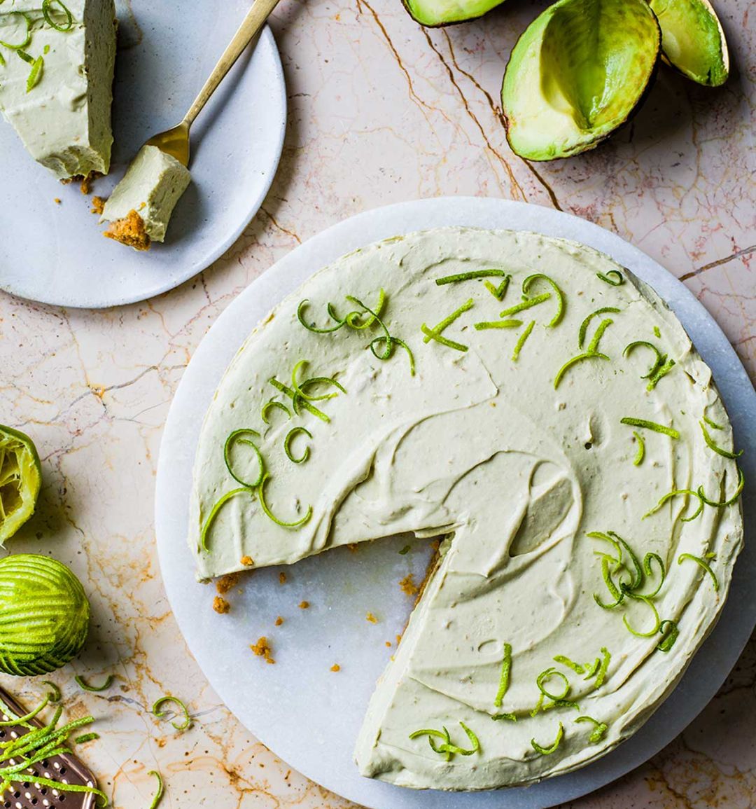 Avocado and lime cheesecake
