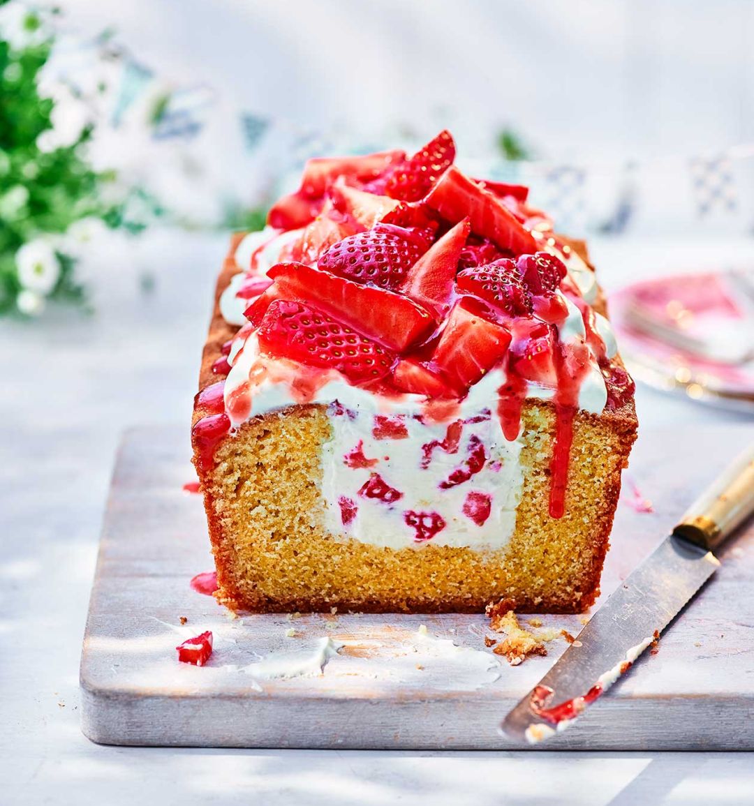 Strawberry cheesecake loaf