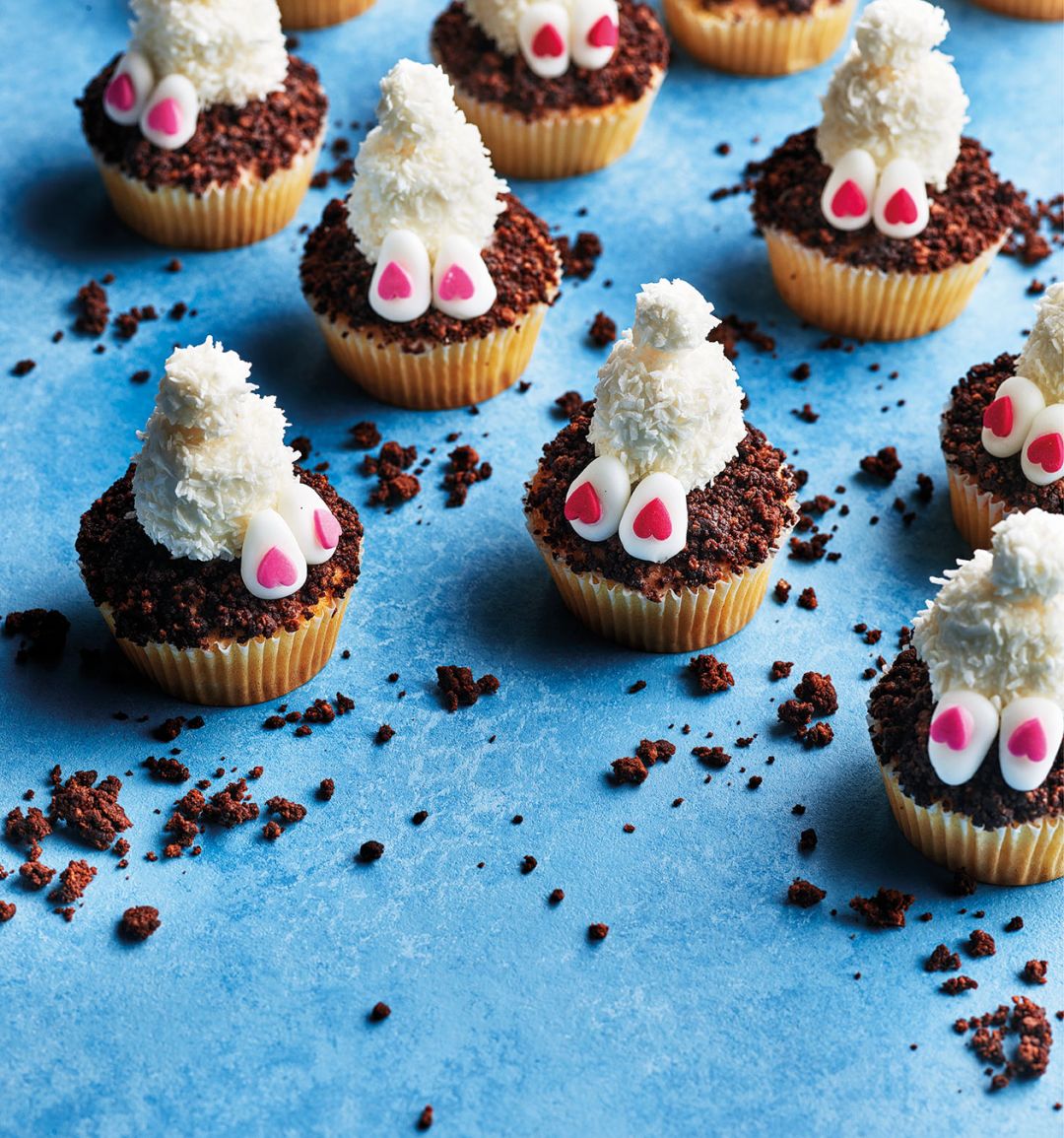 Easter bunny bottom cupcakes