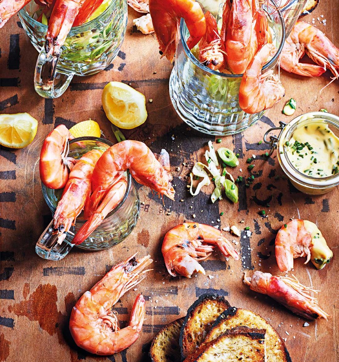 'Pint of prawns' with pale ale mayo