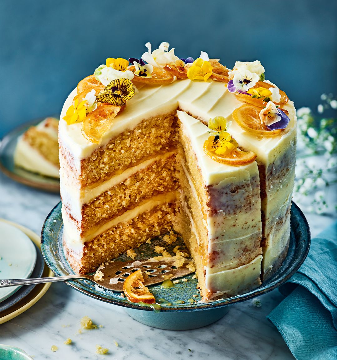 Lemon and elderflower cake