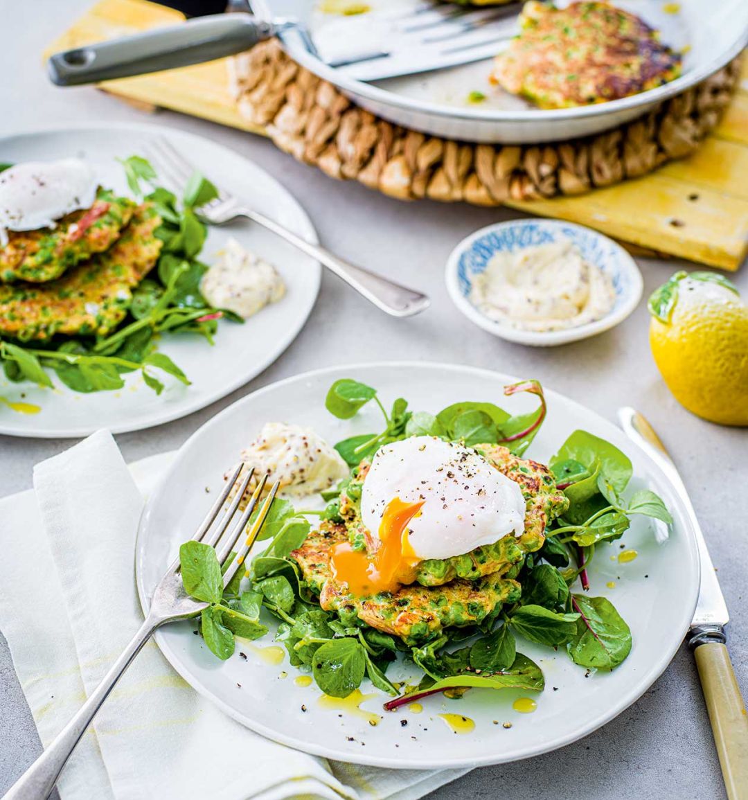 Ham hock and pea fritters