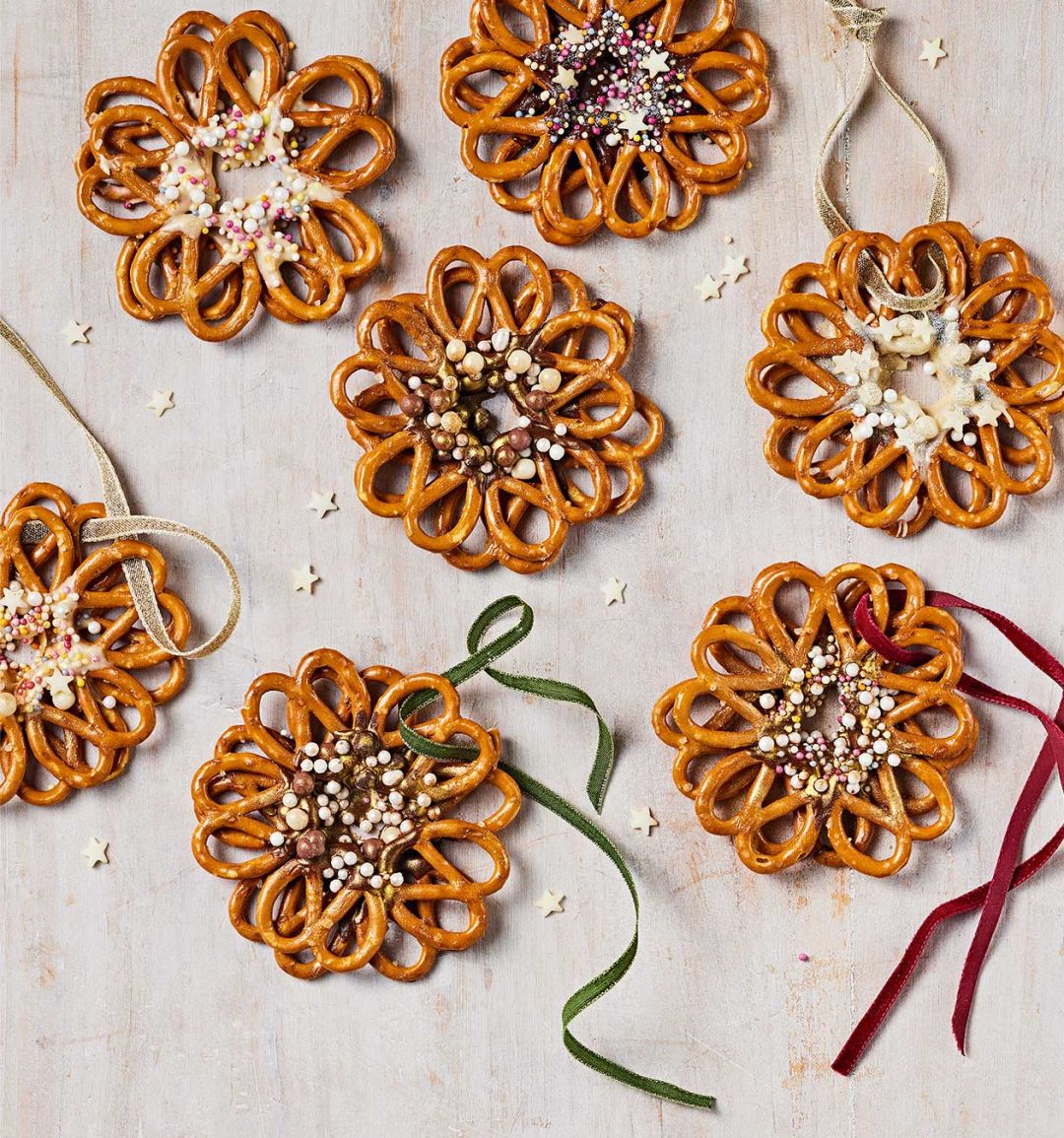 Pretzel wreaths