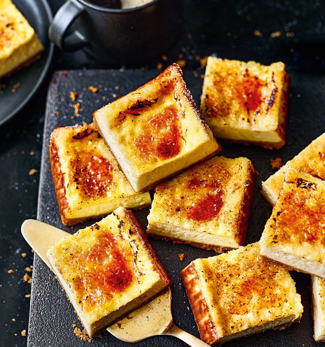 Créme Brûlée cheesecake squares