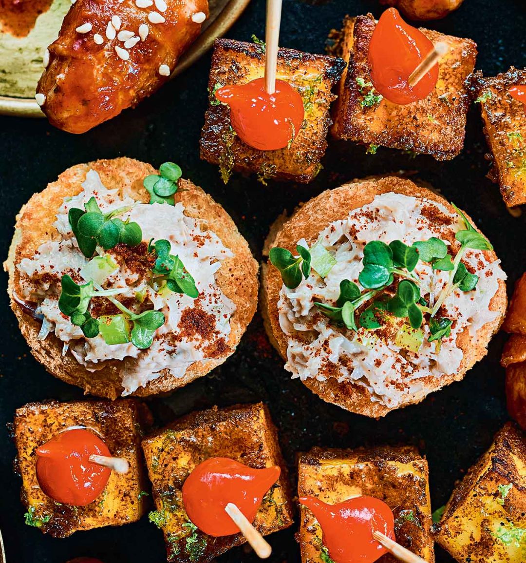 Bloody Mary crab brioche bites